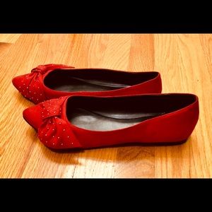 BCBGeneration Shoes - BCBGeneration Mary Studded Bow Ballet Flats BCBGeneration Shoes - BCBGeneration Mary Studded Bow Ballet Flats